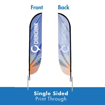 18' Single-Sided Feather Flag Replacement