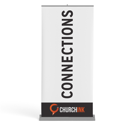 Premium 36 Inch Retractable Banner Stands (SILVER)