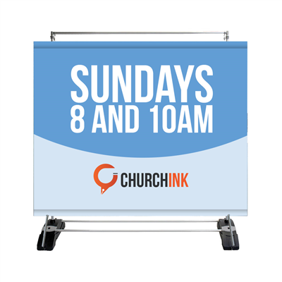 Church Banners Single-Sided Outdoor Banner Wall - Water Base
