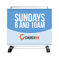 Church Banners Single-Sided Outdoor Banner Wall - Water Base